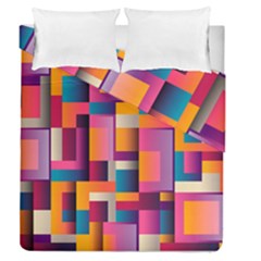 Abstract Background Geometry Blocks Duvet Cover Double Side (queen Size)