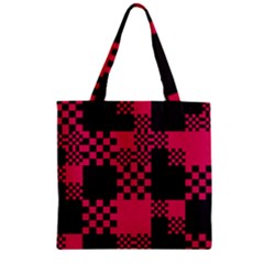 Cube Square Block Shape Creative Zipper Grocery Tote Bag