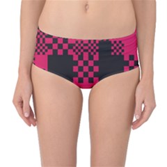 Cube Square Block Shape Creative Mid-waist Bikini Bottoms