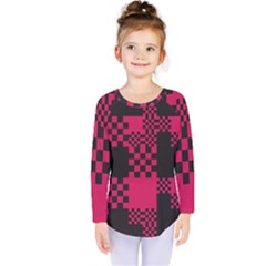 Cube Square Block Shape Creative Kids  Long Sleeve Tee