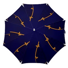 Greeting Card Invitation Blue Straight Umbrellas