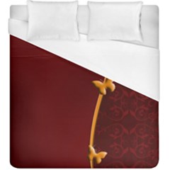 Greeting Card Invitation Red Duvet Cover (king Size) by Simbadda