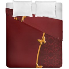 Greeting Card Invitation Red Duvet Cover Double Side (california King Size)