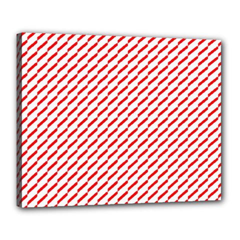 Pattern Red White Background Canvas 20  X 16  by Simbadda