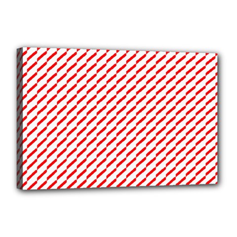 Pattern Red White Background Canvas 18  X 12  by Simbadda