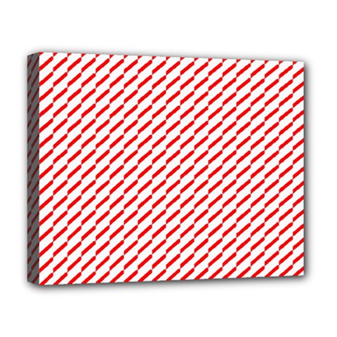 Pattern Red White Background Deluxe Canvas 20  X 16   by Simbadda