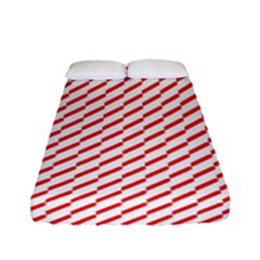 Pattern Red White Background Fitted Sheet (full/ Double Size)