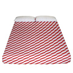 Pattern Red White Background Fitted Sheet (california King Size)