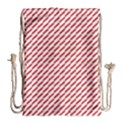 Pattern Red White Background Drawstring Bag (Large) View1