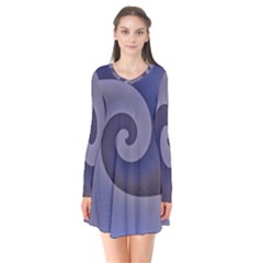 Logo Wave Design Abstract Flare Dress