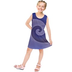 Logo Wave Design Abstract Kids  Tunic Dress by Simbadda