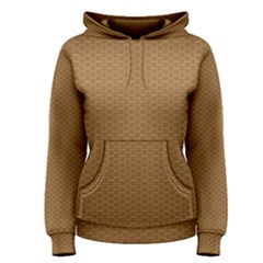 Pattern Honeycomb Pattern Brown Women s Pullover Hoodie by Simbadda