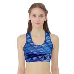 Lines Geometry Architecture Texture Sports Bra With Border by Simbadda