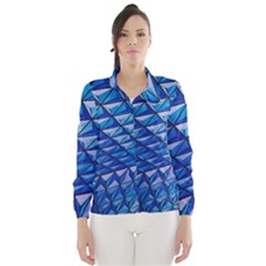 Lines Geometry Architecture Texture Wind Breaker (women) by Simbadda