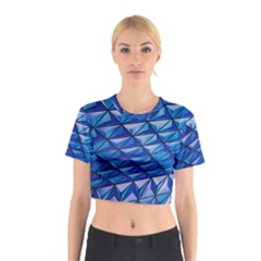 Lines Geometry Architecture Texture Cotton Crop Top by Simbadda