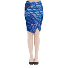 Lines Geometry Architecture Texture Midi Wrap Pencil Skirt by Simbadda