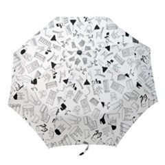 Furniture Black Decor Pattern Folding Umbrellas by Simbadda