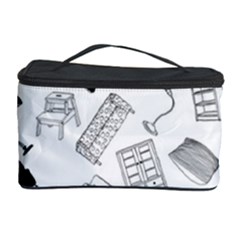 Furniture Black Decor Pattern Cosmetic Storage Case by Simbadda