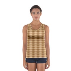 Pattern Gingerbread Brown Women s Sport Tank Top  by Simbadda