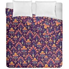 Abstract Background Floral Pattern Duvet Cover Double Side (california King Size)