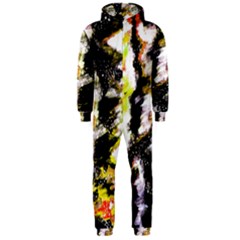 Canvas Acrylic Digital Design Hooded Jumpsuit (men)  by Simbadda