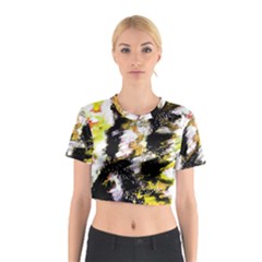 Canvas Acrylic Digital Design Cotton Crop Top by Simbadda