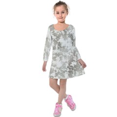 Wall Rock Pattern Structure Dirty Kids  Long Sleeve Velvet Dress by Simbadda