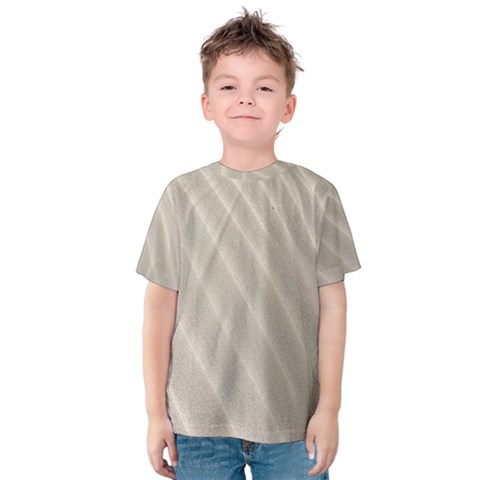 Sand Pattern Wave Texture Kids  Cotton Tee by Simbadda