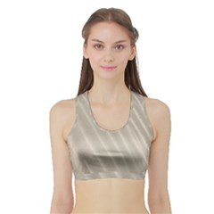 Sand Pattern Wave Texture Sports Bra With Border by Simbadda