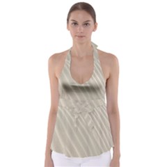 Sand Pattern Wave Texture Babydoll Tankini Top by Simbadda