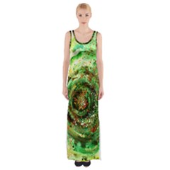 Canvas Acrylic Design Color Maxi Thigh Split Dress by Simbadda