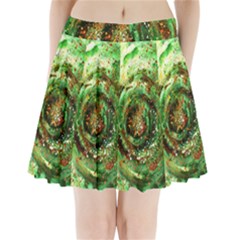 Canvas Acrylic Design Color Pleated Mini Skirt by Simbadda