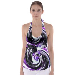 Canvas Acrylic Digital Design Babydoll Tankini Top by Simbadda