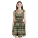 Camo Stripes Print Split Back Mini Dress  View1