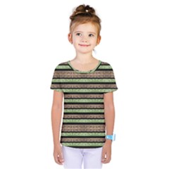 Camo Stripes Print Kids  One Piece Tee