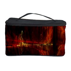 The Burning Of A Bridge Cosmetic Storage Case by designsbyamerianna