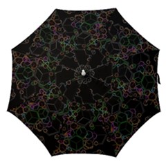 Boxs Black Background Pattern Straight Umbrellas by Simbadda