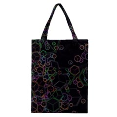 Boxs Black Background Pattern Classic Tote Bag by Simbadda