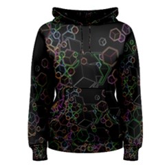 Boxs Black Background Pattern Women s Pullover Hoodie by Simbadda