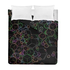 Boxs Black Background Pattern Duvet Cover Double Side (full/ Double Size)