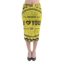 Happy Mother Day Midi Pencil Skirt by Simbadda