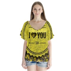 Happy Mother Day Flutter Sleeve Top