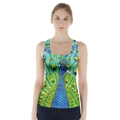 Peacock Bird Animation Racer Back Sports Top by Simbadda