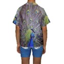 Peacock Bird Feathers Kids  Short Sleeve Swimwear View2