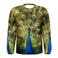 Peacock Bird Men s Long Sleeve Tee by Simbadda