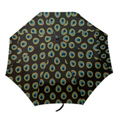 Peacock Inspired Background Folding Umbrellas by Simbadda