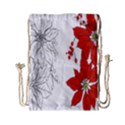 Poinsettia Flower Coloring Page Drawstring Bag (Small) View1