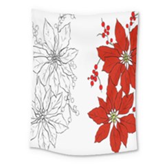 Poinsettia Flower Coloring Page Medium Tapestry by Simbadda