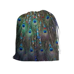 Peacock Jewelery Drawstring Pouches (extra Large) by Simbadda