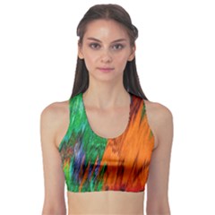 Watercolor Grunge Background Sports Bra by Simbadda